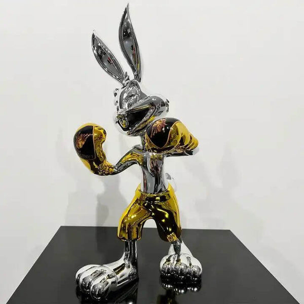 Silver Electroplated Bugs Bunny Statue-Supreme Sculptures