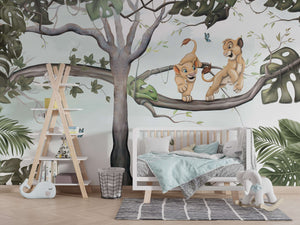 Simba & Nala Kids room Wallpaper-Kids Room Wallpaper