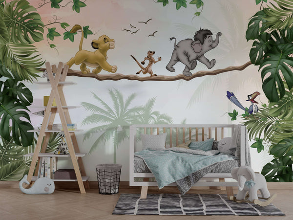 Simba & Timon Kids room Wallpaper-Kids Room Wallpaper
