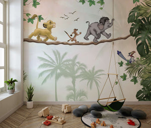 Simba & Timon Kids room Wallpaper-Kids Room Wallpaper