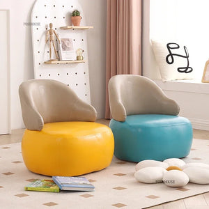 Simple PU Kids Sofa – Customizable One-Seater Toddler Chair with Easy Assembly-Kids Sofas