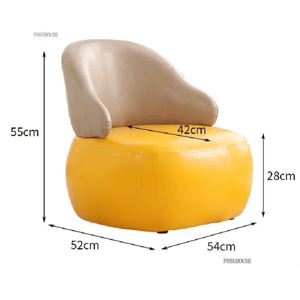 Simple PU Kids Sofa – Customizable One-Seater Toddler Chair with Easy Assembly-Kids Sofas