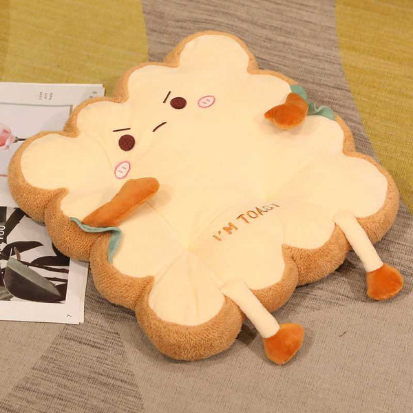 Simulation Bread Toast Chair Cushion | Memory Foam Food Pillow for Seating-