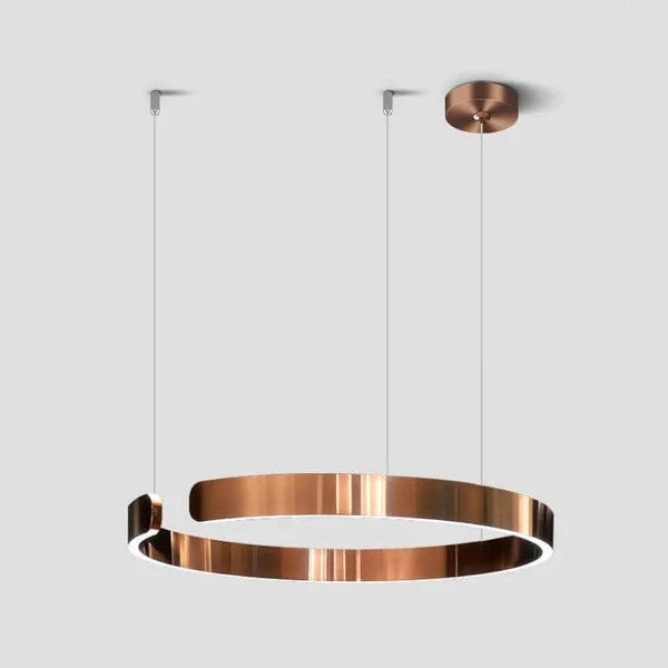 Sleek Minimalist Ring Chandelier - Aluminum Plated-Pendant Lights