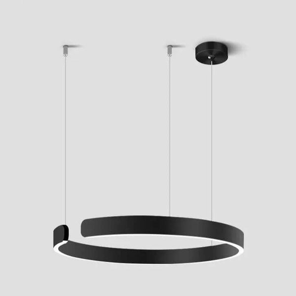 Sleek Minimalist Ring Chandelier - Aluminum Plated-Pendant Lights