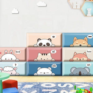 Sleepy Sloths Jungle Kids Wall Padded Safety Cushions-Anti Collision Padded Wall Stickers