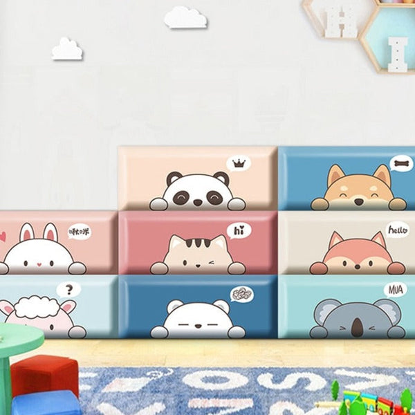 Sleepy Sloths Jungle Kids Wall Padded Safety Cushions-Anti Collision Padded Wall Stickers