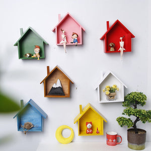 Small House Wall Shelves-Kids Room Nursery Wall Hanging