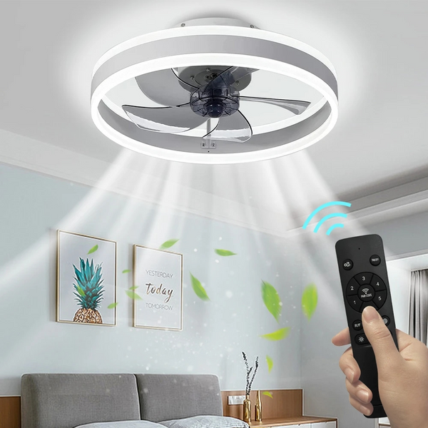 Smart LED Quiet Ceiling Fan Light 6-Speed-Ceiling Fans