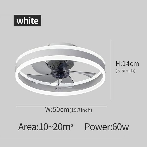 Smart LED Quiet Ceiling Fan Light 6-Speed-Ceiling Fans