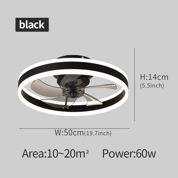 Smart LED Quiet Ceiling Fan Light 6-Speed-Ceiling Fans