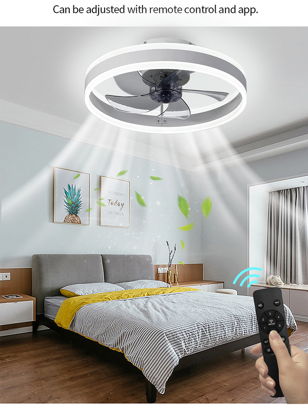 Smart LED Quiet Ceiling Fan Light 6-Speed-Ceiling Fans