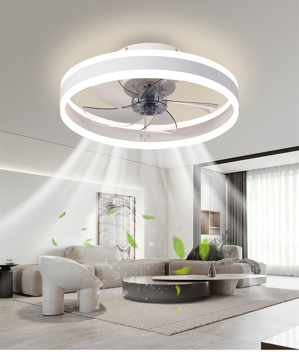 Smart LED Quiet Ceiling Fan Light 6-Speed-Ceiling Fans