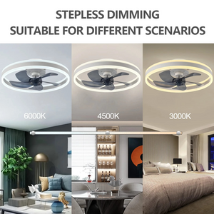 Smart LED Quiet Ceiling Fan Light 6-Speed-Ceiling Fans