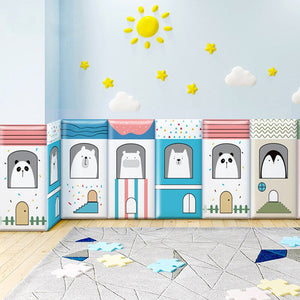 Snow Animal Anti-collision Wall Decoration for Toddlers Room-Anti Collision Padded Wall Stickers