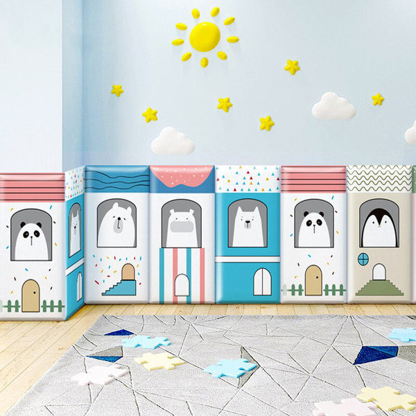 Snow Animal Anti-collision Wall Decoration for Toddlers Room-Anti Collision Padded Wall Stickers