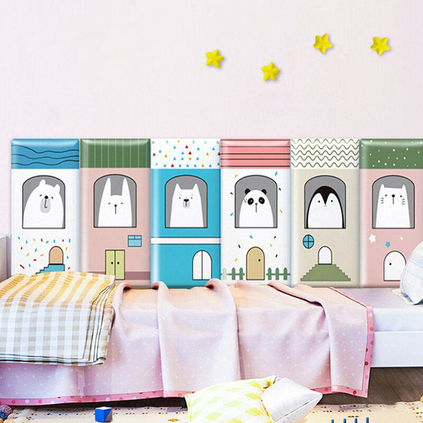 Snow Animal Anti-collision Wall Decoration for Toddlers Room-Anti Collision Padded Wall Stickers