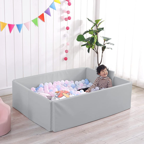 Soft Foam Foldable Grey Ball Pit Crawling Fence Children's Playground-Playpen and Ball Pits