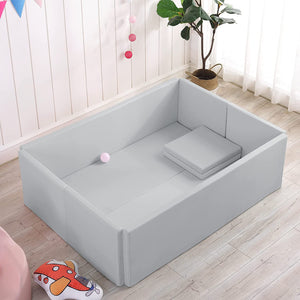 Soft Foam Foldable Grey Ball Pit Crawling Fence Children's Playground-Playpen and Ball Pits