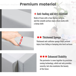 Soft Foam Foldable Grey Ball Pit Crawling Fence Children's Playground-Playpen and Ball Pits