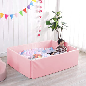 Soft Foam Foldable Pink Ball Pit Crawling Fence Children's Playground-Playpen and Ball Pits