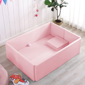 Soft Foam Foldable Pink Ball Pit Crawling Fence Children's Playground-Playpen and Ball Pits