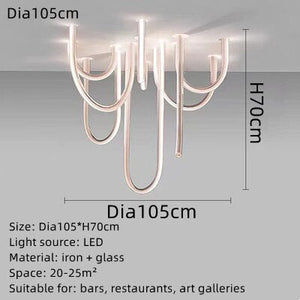 Soft Hose LED Ceiling Chandelier - Illuminate With Elegance-Ceiling Chandelier