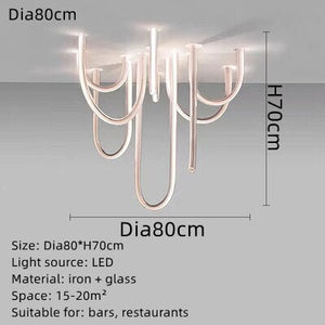Soft Hose LED Ceiling Chandelier - Illuminate With Elegance-Ceiling Chandelier
