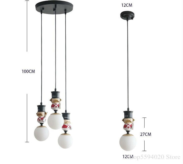 Soldiers Pendant Lighting For Kids Room-Kids Room Nursery Lighting