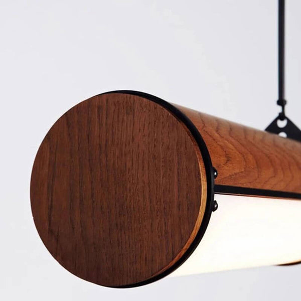 Solid Oak Wood Rod Kitchen Island Lighting-Kitchen Island