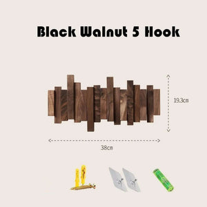 Solid Wood Clothes Hanging Wall Mounted Rack-Drying Racks & Hangers