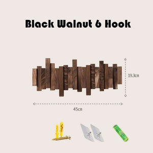 Solid Wood Clothes Hanging Wall Mounted Rack-Drying Racks & Hangers