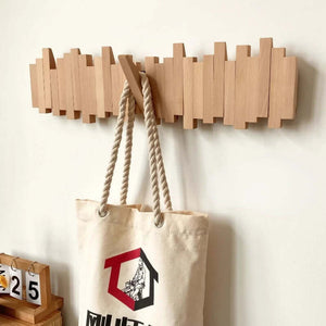 Solid Wood Clothes Hanging Wall Mounted Rack-Drying Racks & Hangers