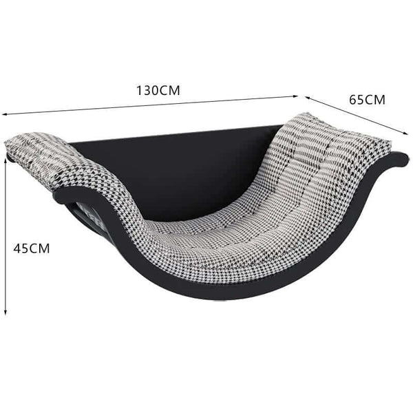 Solid Wood Retro Rocking Chair for Living Room-Recliners