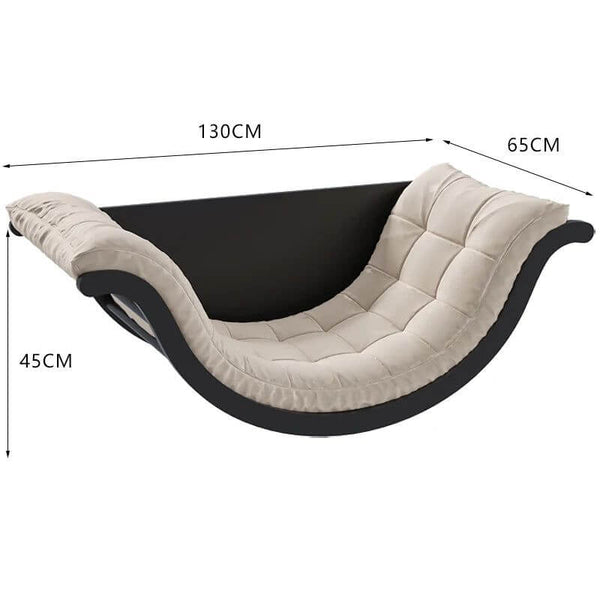 Solid Wood Retro Rocking Chair for Living Room-Recliners