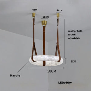 Spanish Marble Ring Lustre Chandelier Lighting-Pendant Lights