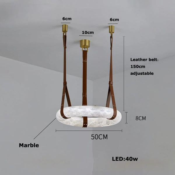 Spanish Marble Ring Lustre Chandelier Lighting-Pendant Lights