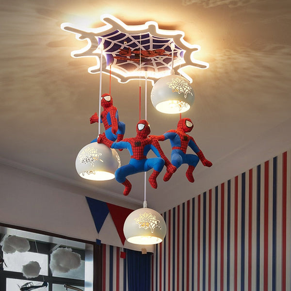 Spiderman Pendant Light - Art Deco Lighting for Kids Room-Kids Room Nursery Lighting