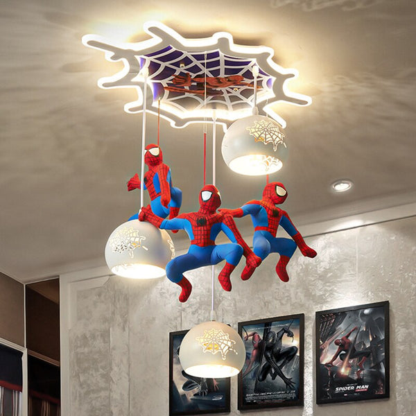 Spiderman Pendant Light - Art Deco Lighting for Kids Room-Kids Room Nursery Lighting