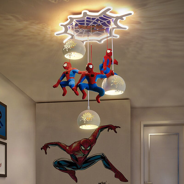 Spiderman Pendant Light - Art Deco Lighting for Kids Room-Kids Room Nursery Lighting