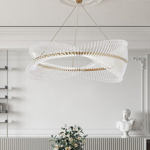 Spiral Acrylic Chandelier: Illuminate with Style-Ceiling Chandelier