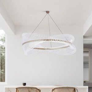 Spiral Acrylic Chandelier: Illuminate with Style-Ceiling Chandelier