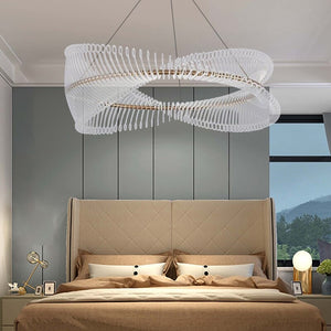 Spiral Acrylic Chandelier: Illuminate with Style-Ceiling Chandelier