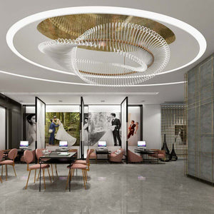 Spiral Acrylic Chandelier: Illuminate with Style-Ceiling Chandelier