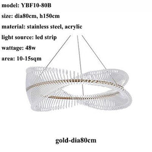 Spiral Acrylic Chandelier: Illuminate with Style-Ceiling Chandelier