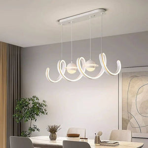 Spiral Rings LED Kitchen Island Chandelier-Kitchen Island