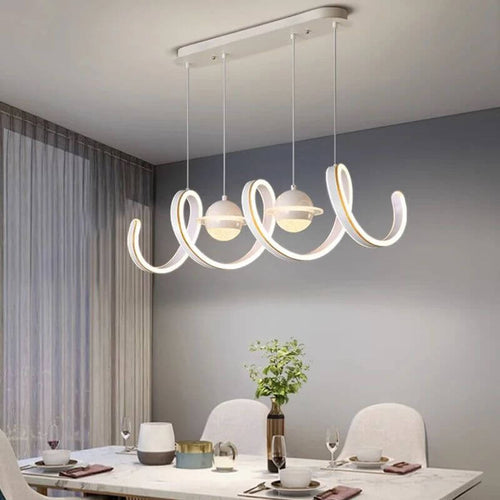 Spiral Rings LED Kitchen Island Chandelier-Kitchen Island