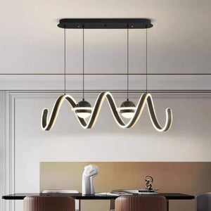 Spiral Rings LED Kitchen Island Chandelier-Kitchen Island