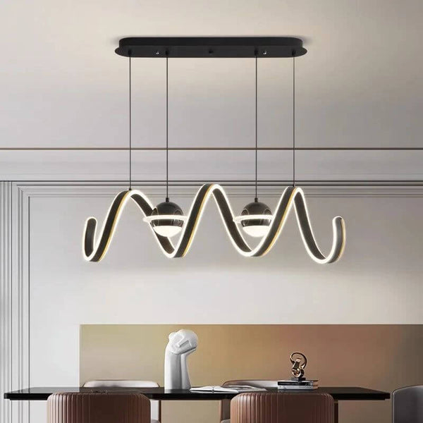 Spiral Rings LED Kitchen Island Chandelier-Kitchen Island