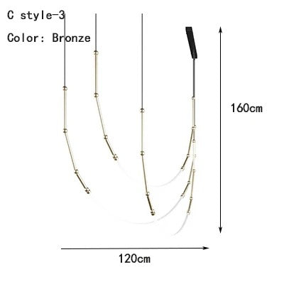 Spiral Rope Light: Illuminate your space with style-Chandeliers